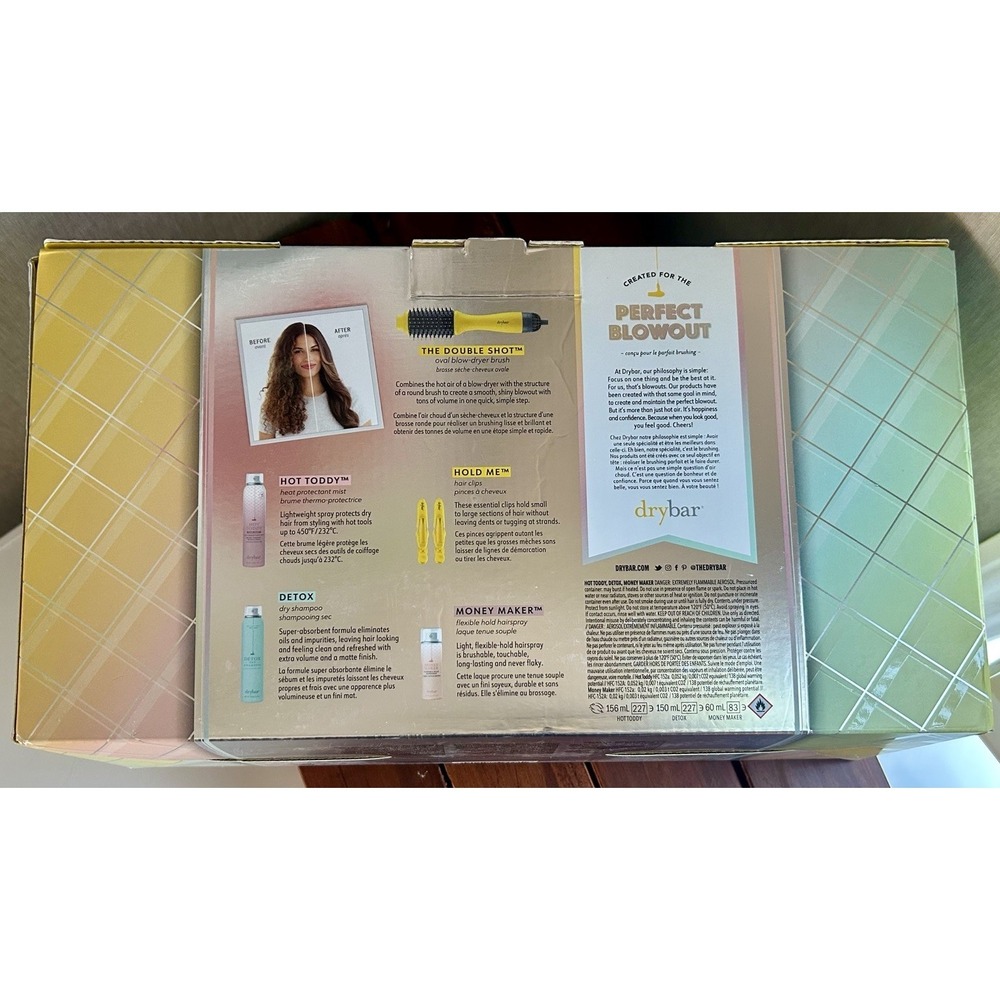 Drybar Double Shot Jackpot Smooth Hair Essentials Gift Set Blow Dryer Brush NEW! - Picture 7 of 8